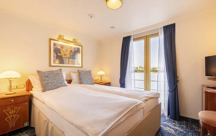 2-Bettkabine Oberdeck (ca. 12 m²) mit franz. Balkon