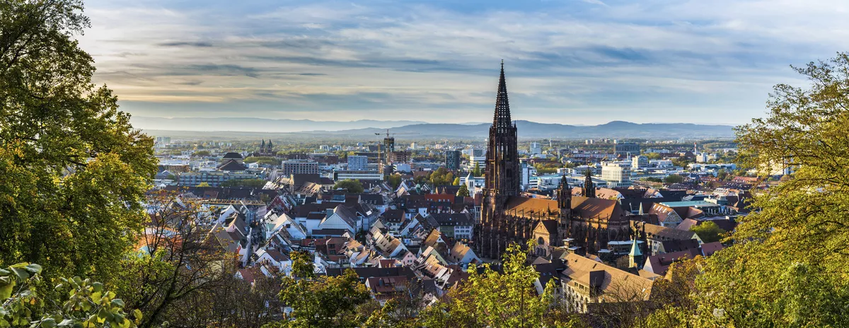 Germany, XXL panorama of city freiburg im breisgau skyline with  - © Simon - stock.adobe.com