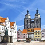 Marktplatz mit Martin Luther Monument, Wittenberg