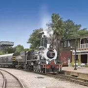 Der Rovos Rail am Bahnhof in Pretoria