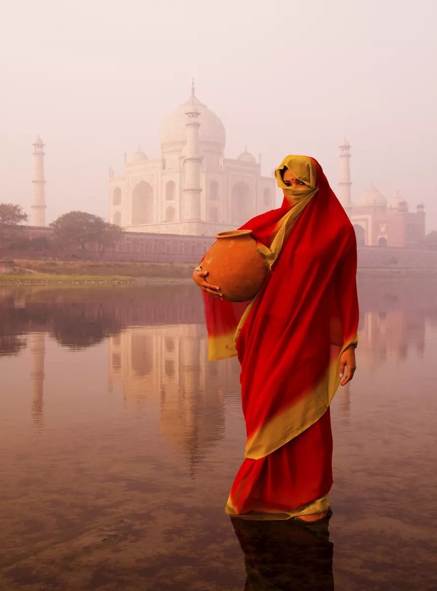 Frau Taj Mahal Indien