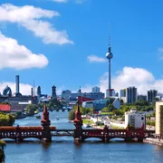 Luftaufnahme der Berliner Skyline