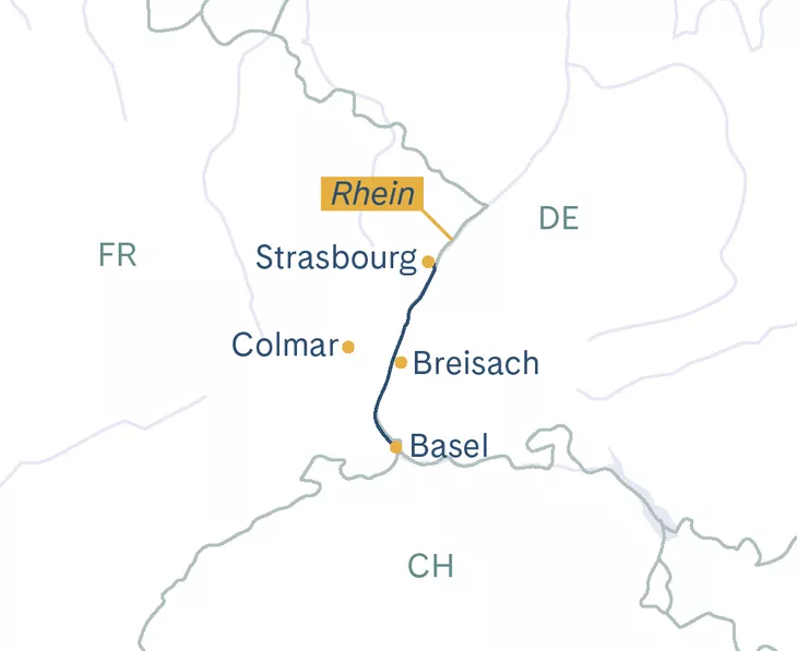 Routenplan Thurgau Prestige Basel-Colmar-Strasbourg-Basel