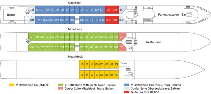 Deckplan MS Moments