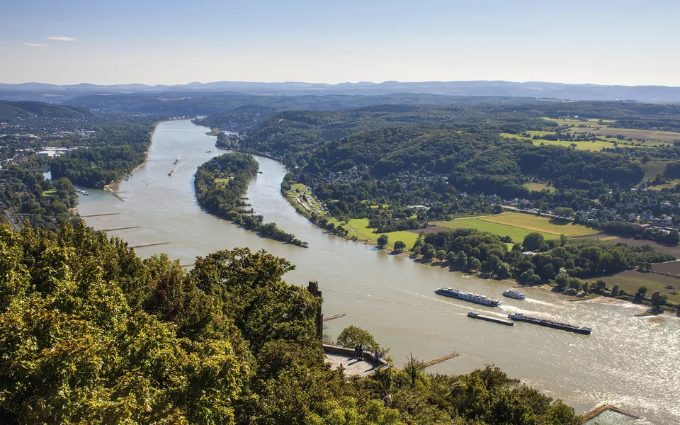 Königswinter, Sicht auf den Rhein vom Drachenfels