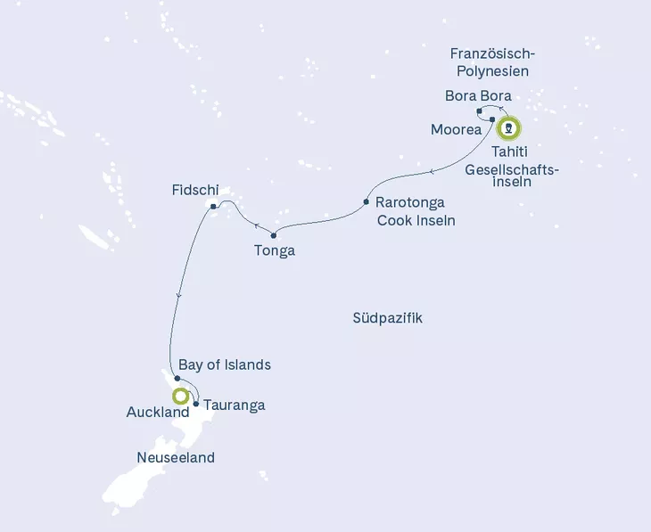 Routenplan Ozeanien Route 5