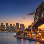 Stadtbild von Sydney mit Harbour Bridge