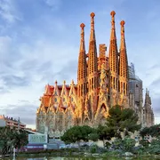 BARCELONA, SPAIN - FEBRUARY 10: La Sagrada Familia - the impress