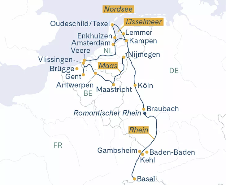Routenplan Flandern