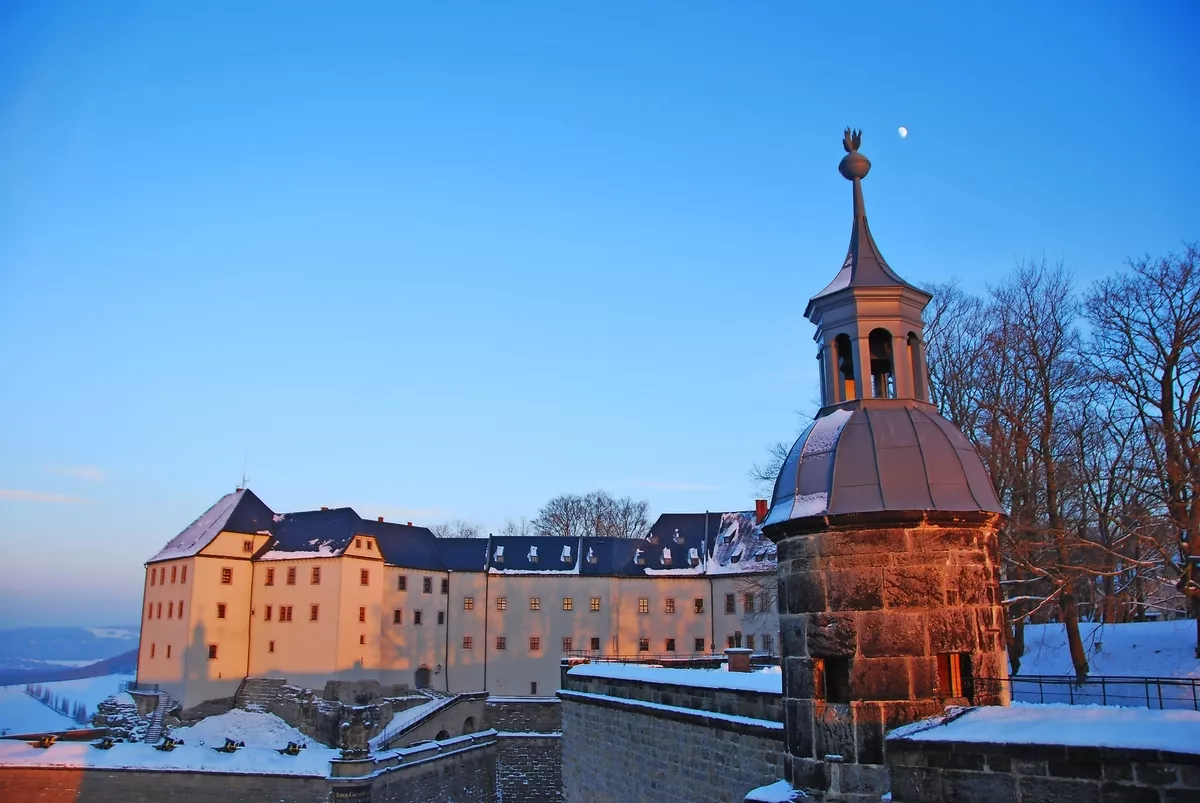 winterliche Festung Königstein im Elbsandsteingebirge, Deutschland - © Festung Königstein GmbH