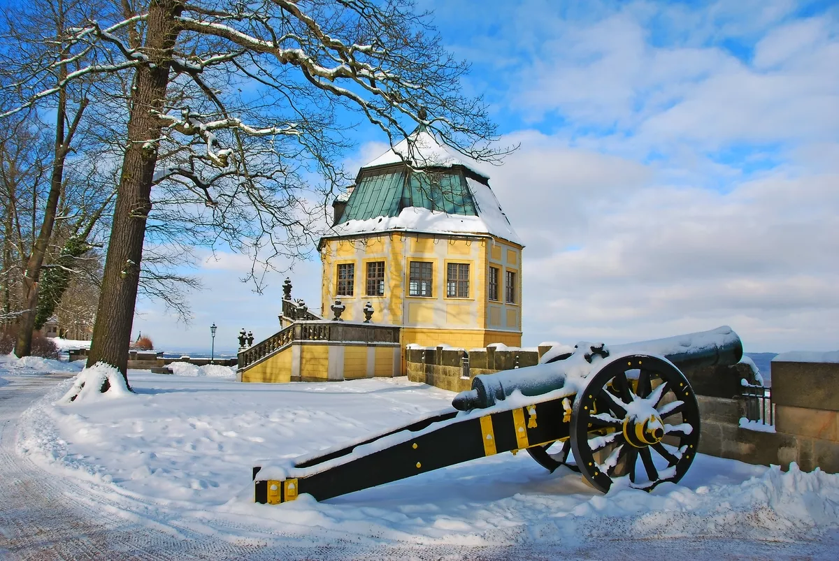 winterliche Festung Königstein im Elbsandsteingebirge, Deutschland - © Festung Königstein GmbH