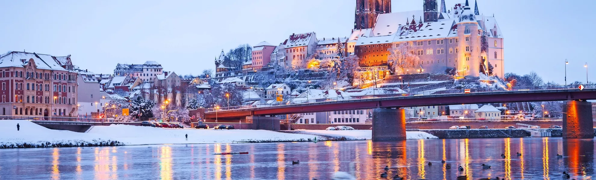 Meißen an der Elbe im Winter - © Daniel Bahrmann - stock.adobe.com