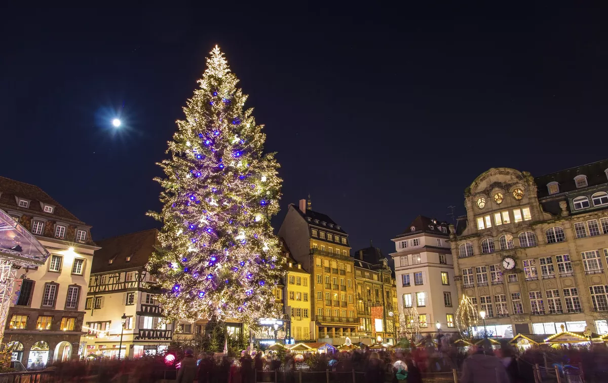 Christmas tree at Place Kleber in Strasbourg, 
