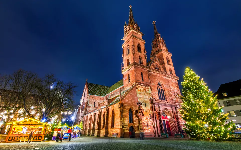 Weihnachtsmarkt in Basel in der Schweiz