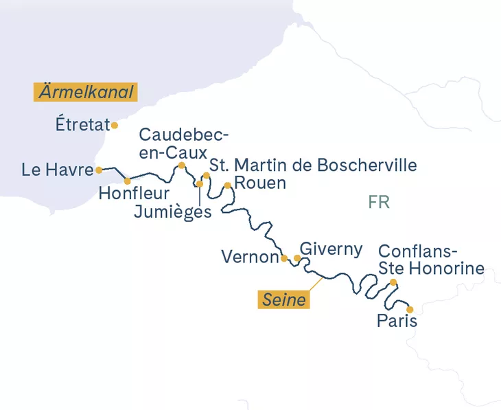 Routenplan Seine Comtesse