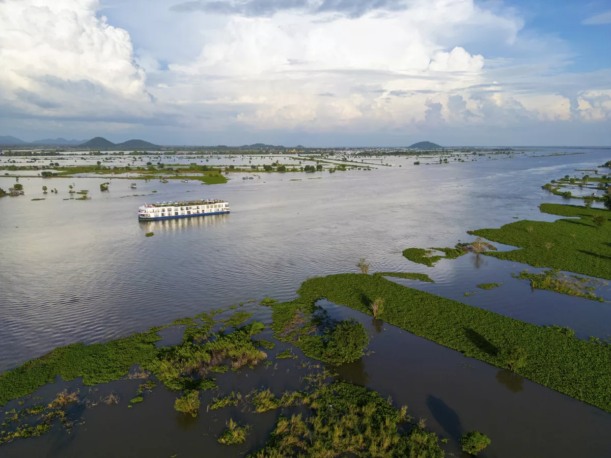 RV Mekong Discovery auf dem Tonle Sap See