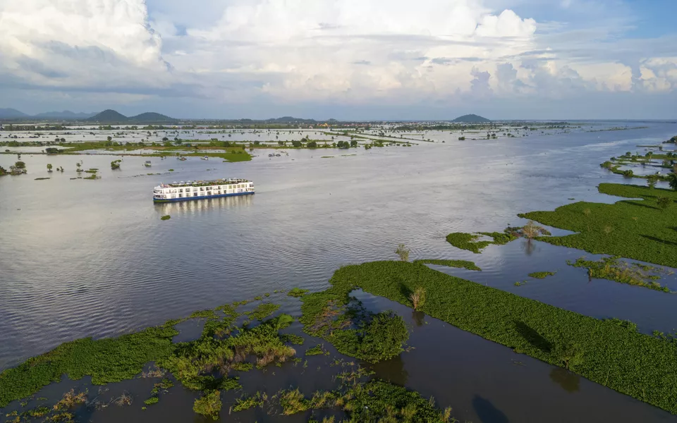 RV Mekong Discovery auf dem Tonle Sap See