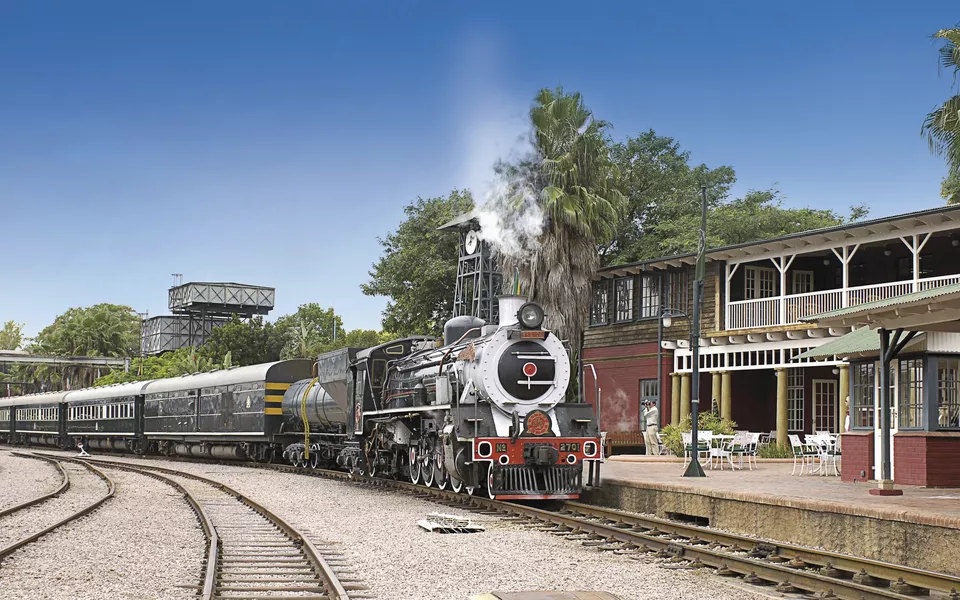 Der Rovos Rail am Bahnhof in Pretoria