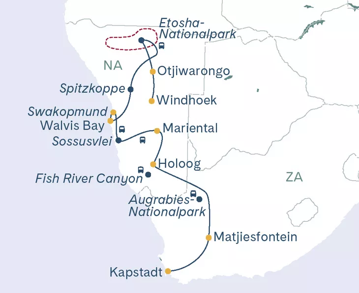 Routenplan African Explorer