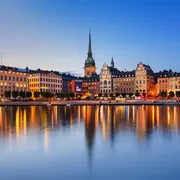 Gamla Stan bei Nacht in Stockholm