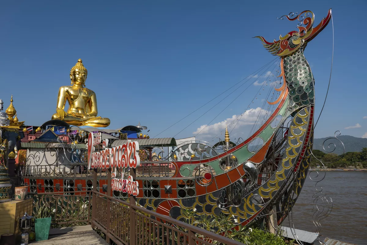 Goldener Buddha Sop Ruak am Goldenen Dreieck