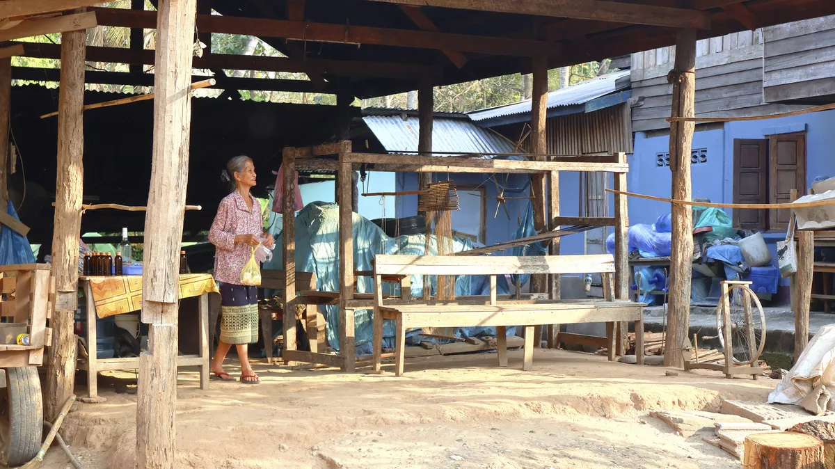 Einheimisches Dorf in Laos