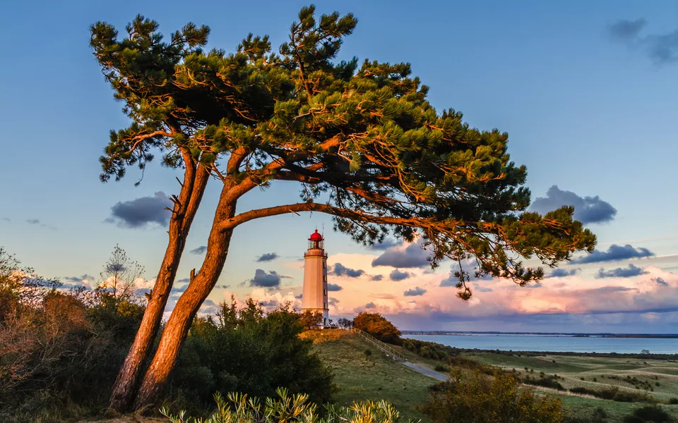 Le phare Dornbusch sur l'île de Hiddensee 