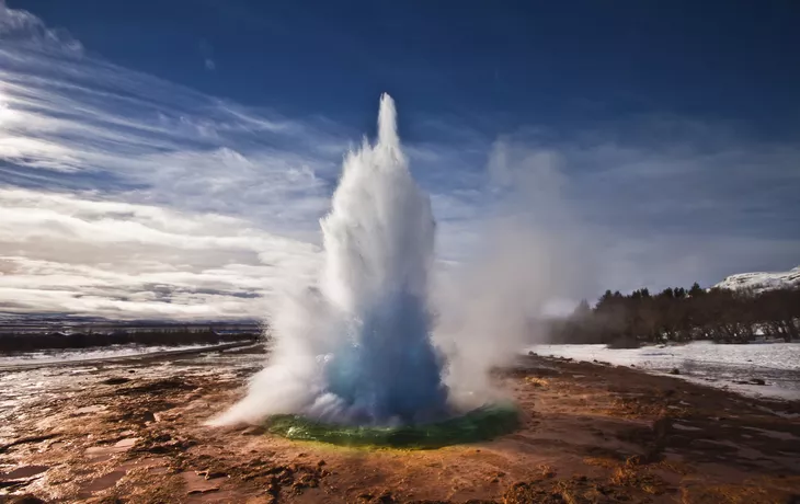 springender Geysir Strokkur