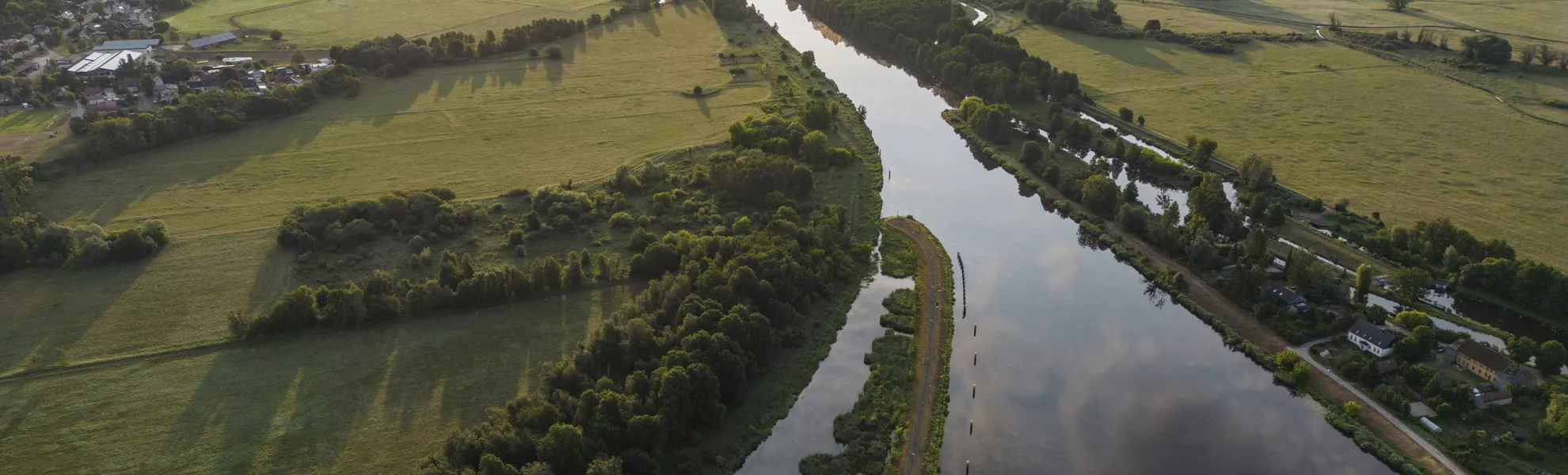 Blick vom Hebewerk auf den Finowkanal