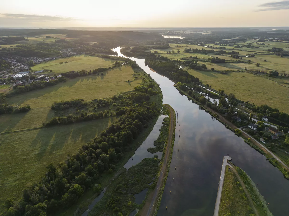 Blick vom Hebewerk auf den Finowkanal
