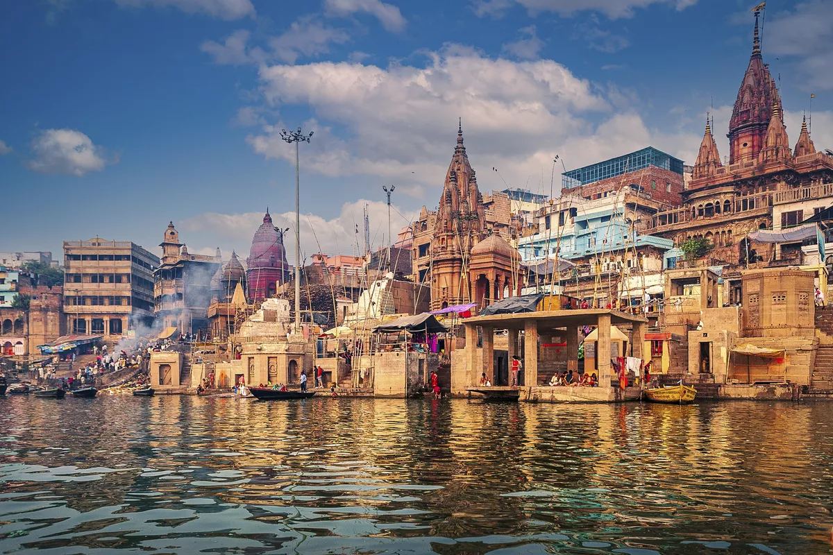 Beautiful View of Ganga Ghat, Banaras. - © Copyright: (C) Vinod Khapekar- All Right Reserved.