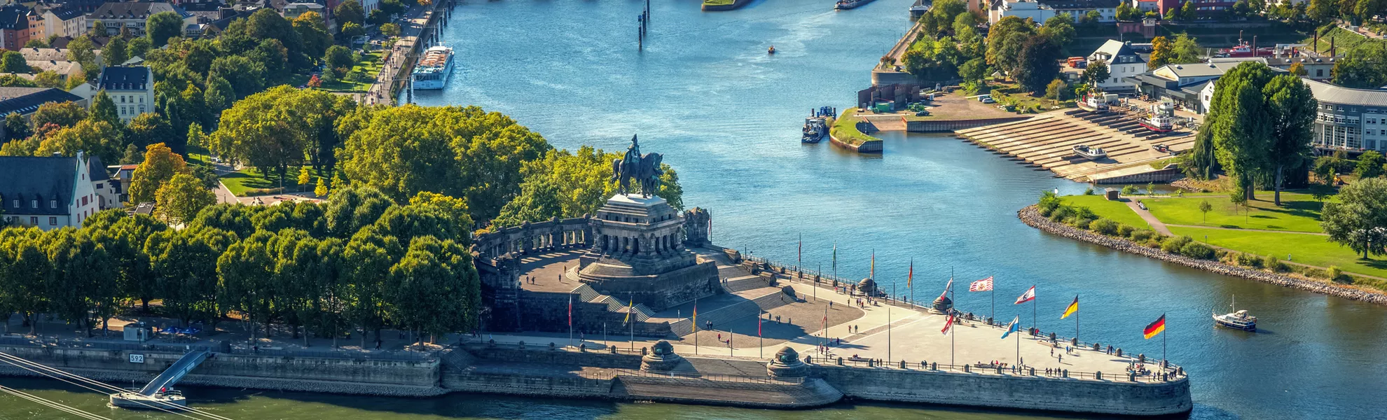 Koblenz - Blick auf das Deutsche Eck  - © Sina Ettmer - stock.adobe.com