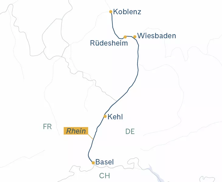 Routenplan BSL–RIFR–BSL