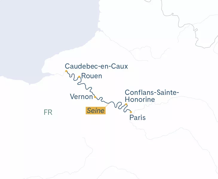 Routenplan Paris-Caudebec-Paris