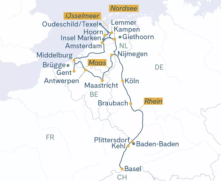 Routenplan BSL-FLAN-BSL