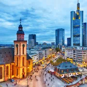 Katharinenkirche, Hauptwache und das Finanzzentrum von Frankfurt