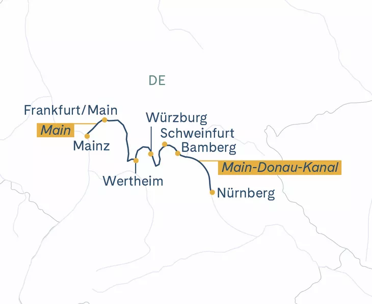 Routenplan Mainz-Nürnberg