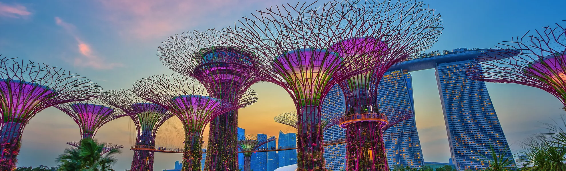 Sonnenuntergang in Singapur - © Noppasinw - stock.adobe.com